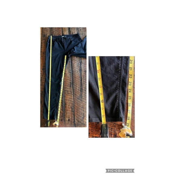 Old Navy Super Skinny Mid Rise Black denim Jeans Size 12 - Picture 4 of 9